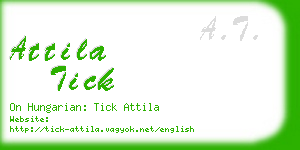 attila tick business card
